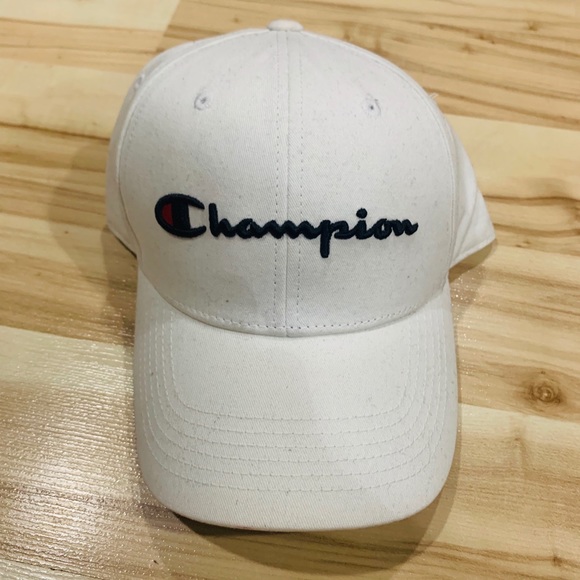 champion script hat